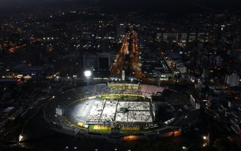 Así luce el estadio a poco de iniciarse el concierto