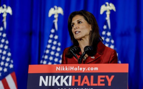 La aspirante a la nominación para la candidatura presidencial republicana, Nikki Haley.