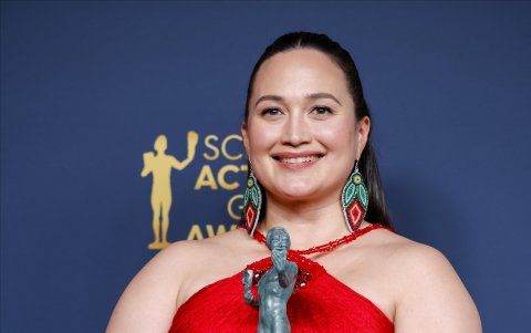 Lily Gladstone, ganadora a mejor actriz protagónica.