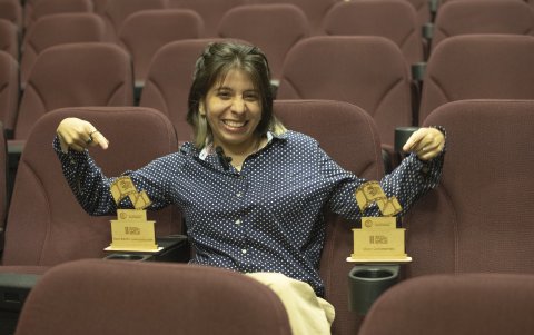 Alexa Baidal, ganadora del mejor cortometraje.