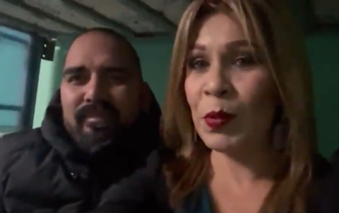 Claudia Garzón junto a Adolfo Macías.