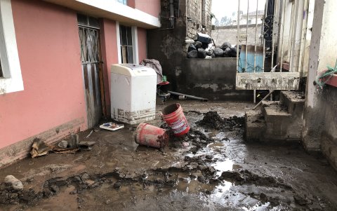 Las calles completamente destrozadaas