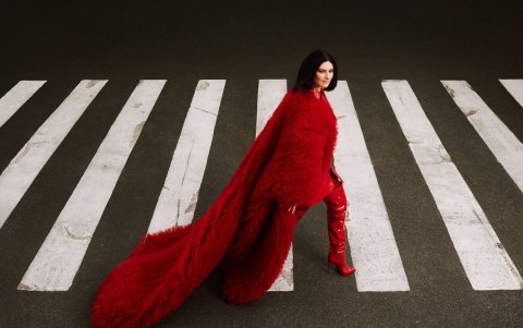 Sesión de fotos de Laura Pausini para su nueva gira.