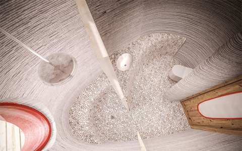 Las paredes quedan con un diseño de impresión por capas