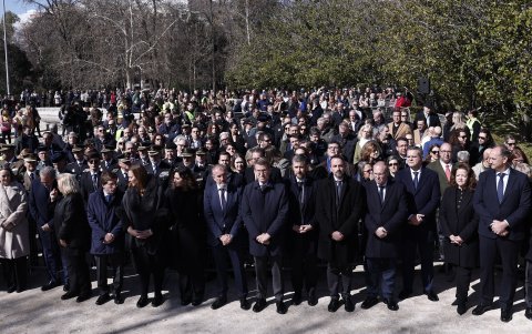 Acto oficial en conmemoración del vigésimo aniversario de los atentados del 11M y el Día de las Víctimas de Terrorismo, en Madrid.
