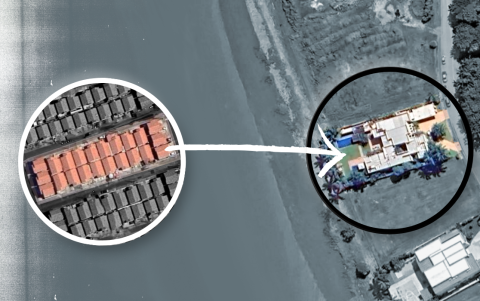 La relación del tamaño del predio donde fue detenido Pablo Muentes con el área que ocupan unas 20 casas de un plan habitacional del norte de Guayaquil.