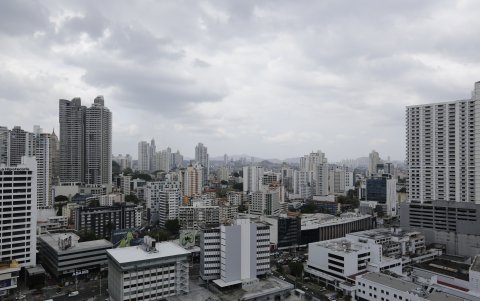 Fotografía panorámica de Ciudad de Panamá (Panamá).