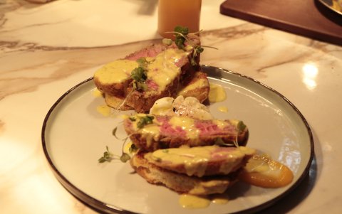 Avocado Yellow fine tuna fish toast