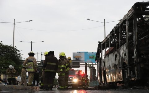 El Cuerpo de Bomberos se encargó de socorrer la emergencia.
