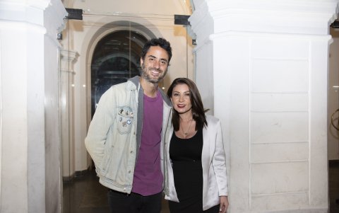 Julio Andes y Karen Galarza.