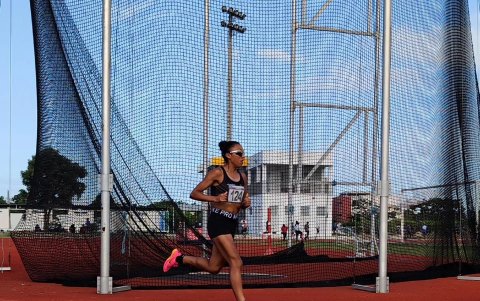 Mary Granja durante su participación en el campeonato nacional.