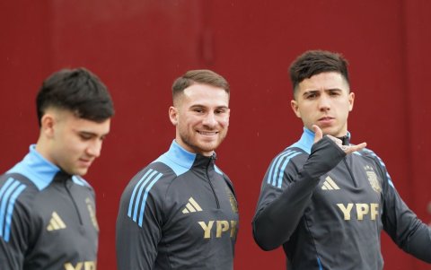 Jugadores de la selección argentina en Los Ángeles, Estados Unidos.