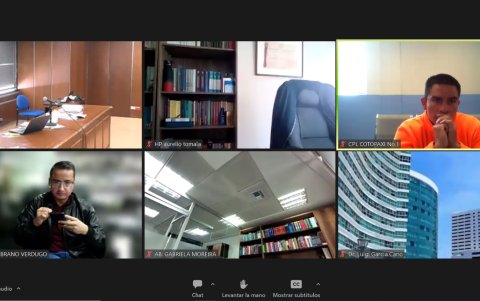 Daniel Salcedo encendió el micrófono, durante la diligencia de testimonio anticipado de Mayra Salazar.