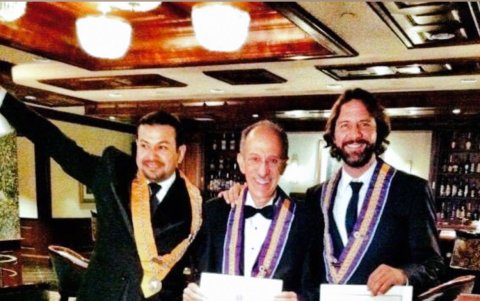 Con Roque Sevilla y Xavier Burbano de Lara.