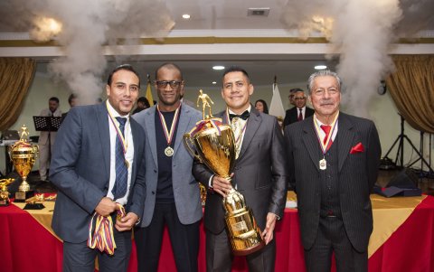 Sergio Carrera, Giovanny Quilumba, William Sánchez (hijo) y William Sánchez.