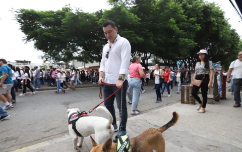 Los feligreses llevaron a sus mascotas
