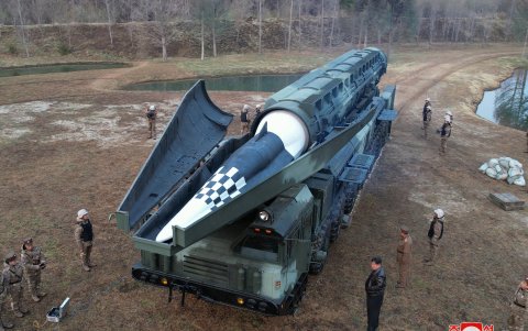 El misil Hwasongpho-16B que fue puesto a prueba con un lanzamiento este  2 de abril de 2024.