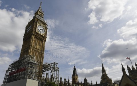Paisaje. Vista de la Torre Isabel, que alberga el Big Ben, centro de Londres.