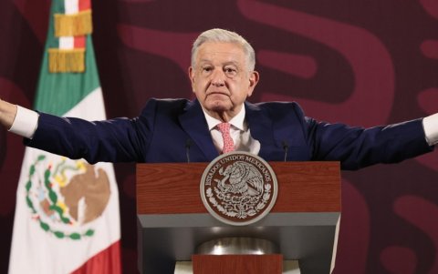 El presidente de México, Andrés Manuel López Obrador, en conferencia de prensa.