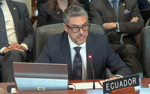 El viceministro de Relaciones Exteriores, Alejandro Dávalos, asistió en representación de Ecuador.