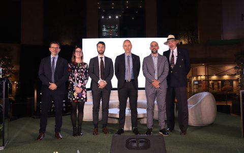 Rafael Vélez Mantilla, Paola Bracchi, Daniele Rocchio, embajador Giovanni Davoli, Francesco Magnone y Enrico Pupi.