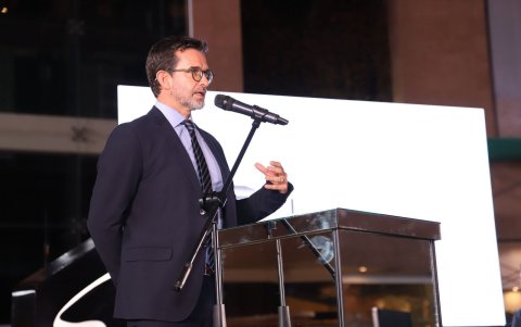 Rafael Vélez Mantilla durante su exposición.