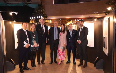 Victor Jurado, Paola Bracchi, Enrico Pupi, embajador Giovanni Davoli, Elena Rampello, José L. Iturralde y Daniele Rocchio.