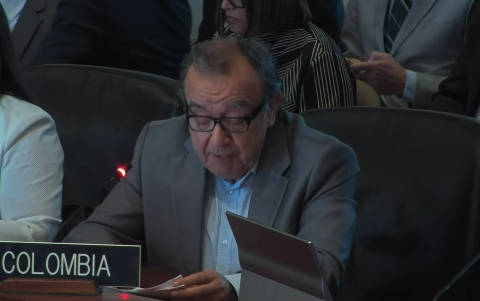 Luis Ernesto Vargas, embajador de Colombia ante la OEA, fue quien presentó la resolución para que sea votada por el Consejo Permanente.