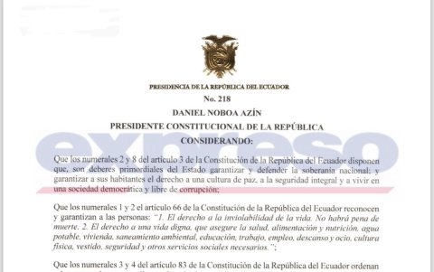 Este es el documento oficial al que EXPRESO accedió de manera exclusiva.