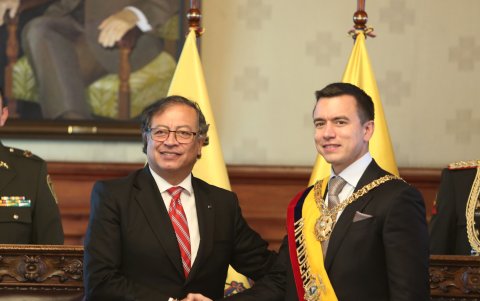 Gustavo Petro y Daniel Noboa en una foto de archivo.