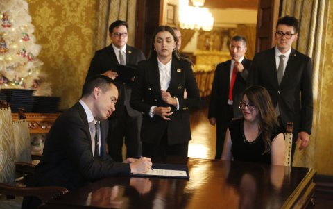 Andrea Arrobo fue la primera titular de Energía en lo que va el Gobierno de Noboa.