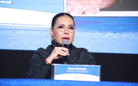 Diana Atamaint, presidenta del CNE.