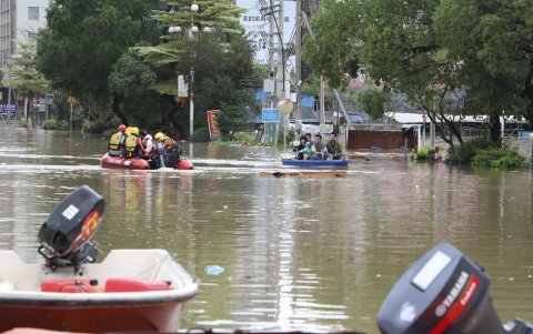 Las precipitaciones obligaron a evacuar a un total de 110.000 personas