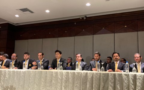 Munir Massuh, vicepresidente financiero; Eduardo Reinoso, vicepresidente administrativo; y Juan Carlos Paladines: vicepresidente deportivo, integran el equipo de trabajo del Pony.