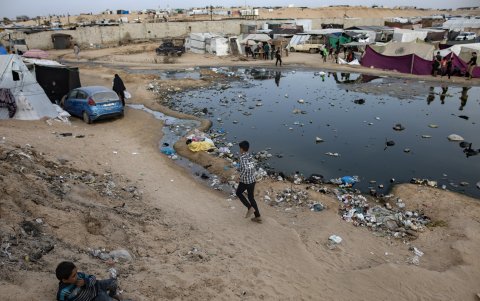 Así se observa el panorama en Rafah, la ciudad que es el refugio para los palestinos en la guerra contra Hamás.