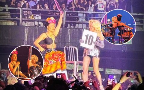 Así fue el show de Madonna con Salma Hayek como invitada especial.