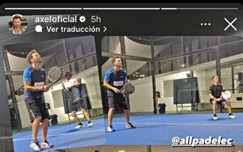 Axel lo deja claro. Además del fútbol, el pádel es su pasión.