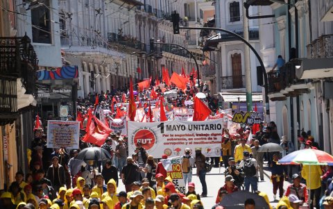 El 1 de mayo, organizaciones sociales como el Frente Unitario de Trabajadores realizan una marcha por el Día del Trabajador.