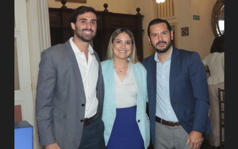 Juan Pablo Puga, Andrea Cabello y Juan Pablo Franco.