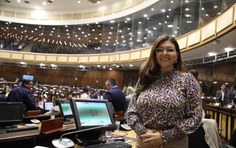La asambleísta Sofía Espín presentó la resolución que luego fue aprobada por el pleno de la Asamblea Nacional.