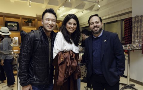 Jian Cheng y Karina Argudo y Juan Pablo Cuesta.