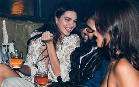 Kendall Jenner y Bad Bunny en el after party de la Met Gala.