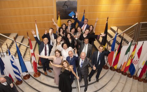 Delegación de Unión Europea encabezada Charles-Michel Geurts.