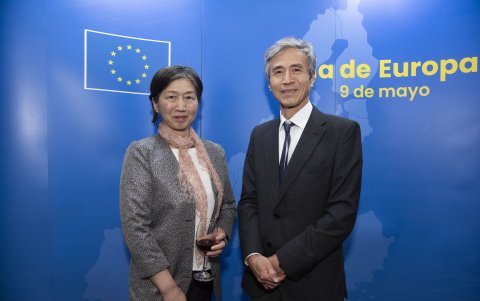 Junko Morishita y su esposo, Keiichiro Morishita.