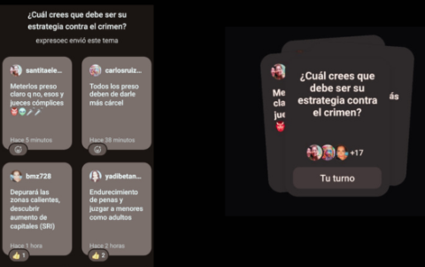 Algunas respuestas al debate en Instagram.