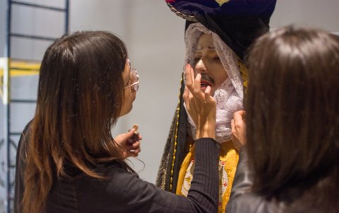 Personaje. Juan de la Mar encarnó a la Virgen La Dolorosa, una de las figuras más representativas en la religión católica latinoamericana.