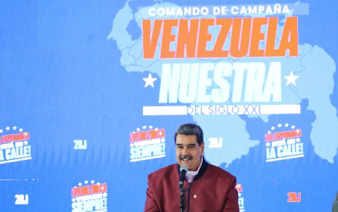 El presidente de Venezuela, Nicolás Maduro, en un acto de gobierno, en Caracas (Venezuela).