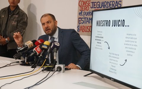Guarderas denunció a Abad, Guillermo Churuchumbi y Francisco Suárez.