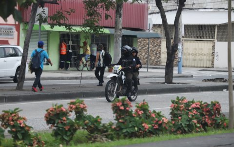En el norte, donde se han registrado una serie de crímenes esta semana, hubo más presencia policial esta semana.
