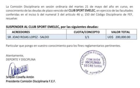 El comunicado emitido por la FEF.